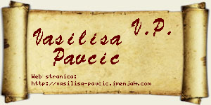Vasilisa Pavčić vizit kartica